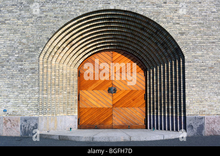 Chiesa Grundtvig (1921-1940, architetti Peder Vilhelm Jensen Klint, Kaare Klint), Copenhagen, Danimarca Foto Stock