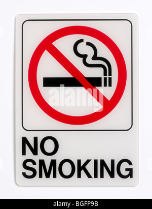 Segno non fumatori Foto Stock