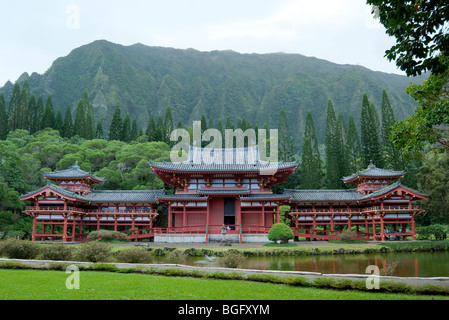 Tempio Byodo-In sull isola di O'ahu in Hawaii Foto Stock