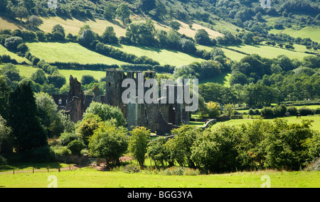 Il parzialmente in rovina le pareti di Llanthony Priory nella graziosa valle Ewyas Monmouthshire Galles Foto Stock