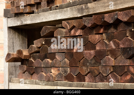 Legno e forniture di scherma Foto Stock