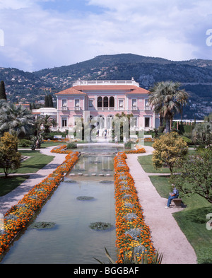 Villa e giardini, Villa Ephrussi de Rothschild, Saint-Jean-Cap-Ferrat, Provence-Alpes-Côte d'Azur, Alpes-Maritimes, Francia Foto Stock