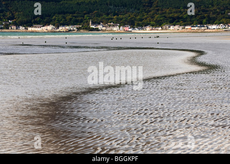 La città di Newcastle da Murlough Bay sulla contea di Down Coast, Irlanda del Nord Foto Stock