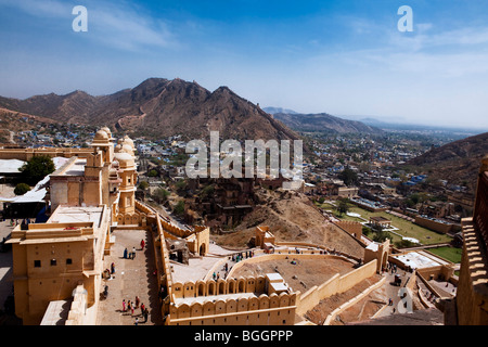 Forte di Amber a Jaipur nel Rajasthan in India Foto Stock