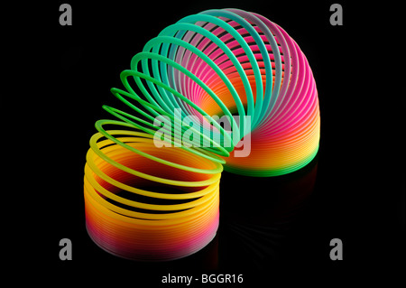 Stringa colorati su sfondo nero Foto Stock