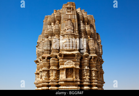 All'interno del Chittorgarh fort aera in Rajasthan in India Foto Stock