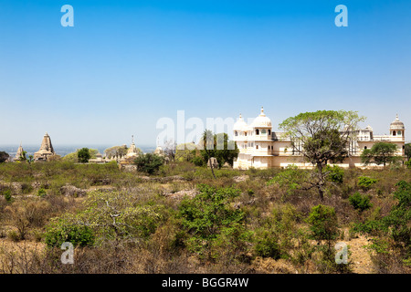 All'interno del Chittorgarh fort aera in Rajasthan in India Foto Stock