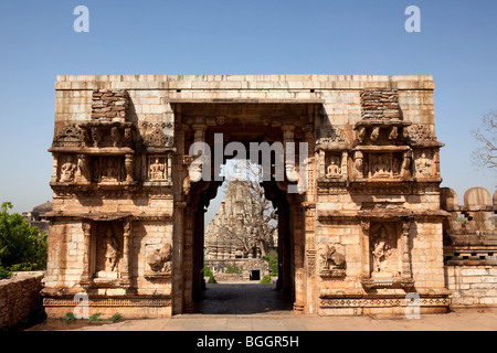 All'interno del Chittorgarh fort aera in Rajasthan in India Foto Stock