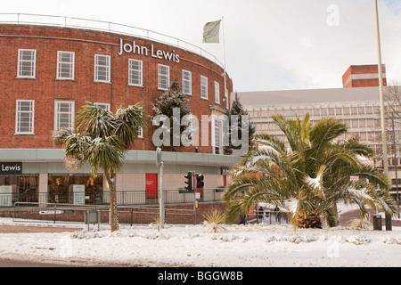 John Lewis department store - Norwich nel Regno Unito nevicata dei primi di gennaio 2010. Foto Stock