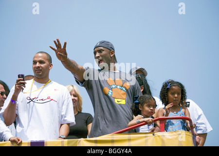 Victory Parade per 2009 campione NBA Los Angeles Lakers, 16 giugno 2009 Foto Stock