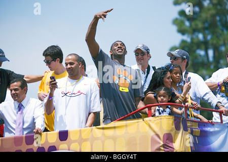 Victory Parade per 2009 campione NBA Los Angeles Lakers, 16 giugno 2009 Foto Stock