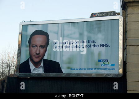 David Cameron's foto sul partito conservatore poster Gennaio 2010 dicendo "Non possiamo andare su come questo ..." Foto Stock