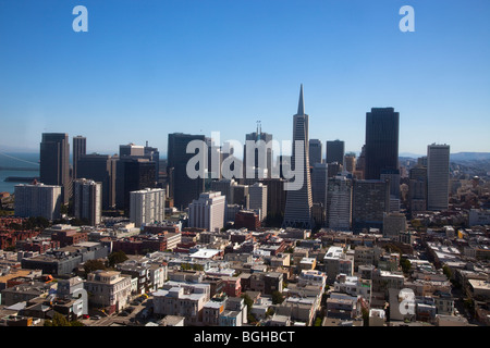 La città di san francisco cityscape grattacieli Foto Stock