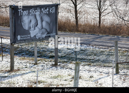 Pro Life i cartelloni pubblicitari. Foto Stock