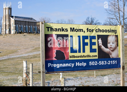 Pro Life i cartelloni pubblicitari. Foto Stock