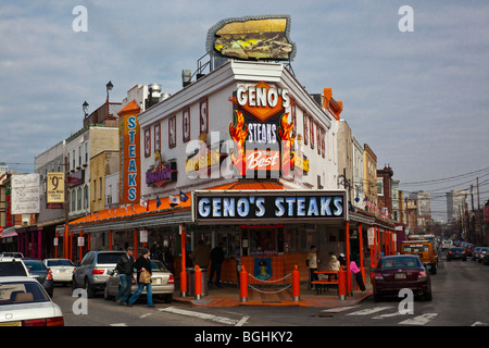 Geno di Philly Cheesesteak Sandwhich Shop in Philadelphia, Pennsylvania Foto Stock