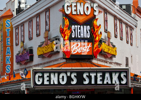 Geno di Philly Cheesesteak Sandwhich Shop in Philadelphia, Pennsylvania Foto Stock