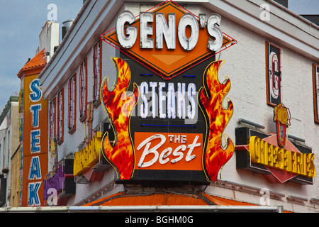 Geno di Philly Cheesesteak Sandwhich Shop in Philadelphia, Pennsylvania Foto Stock