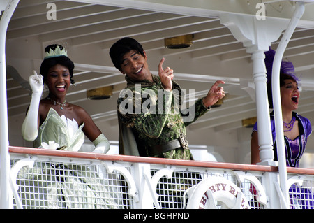 "La Principessa e il ranocchio" boat show, Disney, Orlando, Florida, Stati Uniti d'America Foto Stock