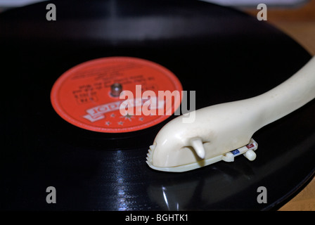 Grammofono Vintage giocatore giocare un 78 rmp lungo riproduzione record Foto Stock