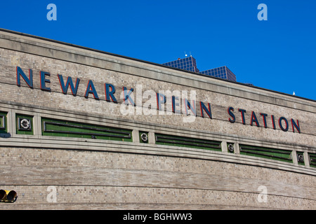 Newark Penn Station nel centro di Newark New Jersey Foto Stock