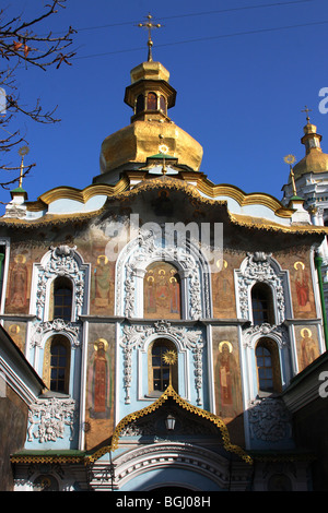 Porta Chiesa della Trinità, Kiev Pechersk Lavra, Ucraina Foto Stock