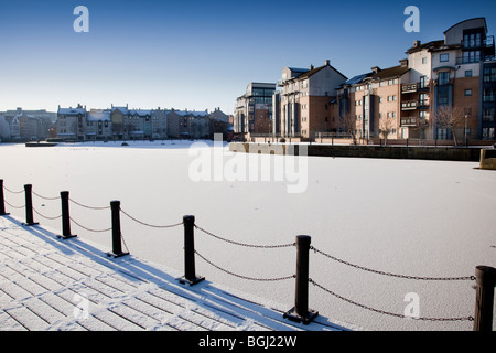 La Riva, Leith, ghiacciato Foto Stock