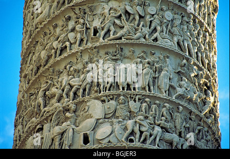 L'imperatore Colonna di Traiano, Roma, Italia Foto Stock