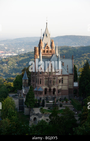 Königswinter, Schloß Drachenburg, 1882 bis 1884 in historistischem Stil als Wohnsitz für den Börsenmakler, Bankier und späteren Foto Stock