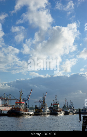 Amburgo, Hafen, Schlepperschiffe im Hamburger Hafen Foto Stock