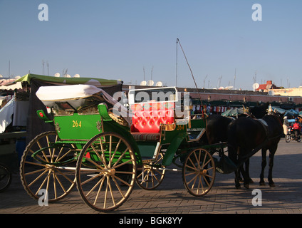 Carrozza @ posto Djmaa El Fna Foto Stock