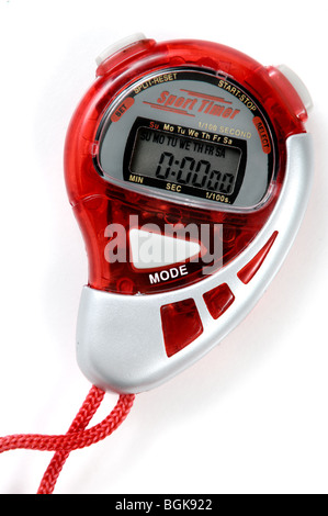 Sport Timer isolati su sfondo bianco Foto Stock