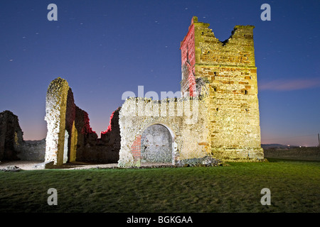 Chiesa Knowton rovina di notte Dorset Regno Unito Foto Stock