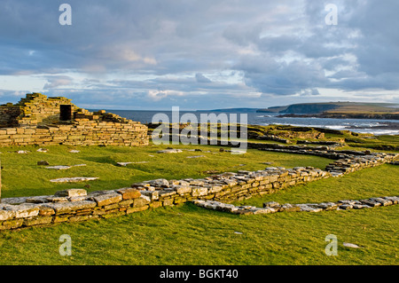 Brough di Birsay sulla terraferma Orkney sito di inizio norvegese e insediamenti Pictish SCO 5863 Foto Stock