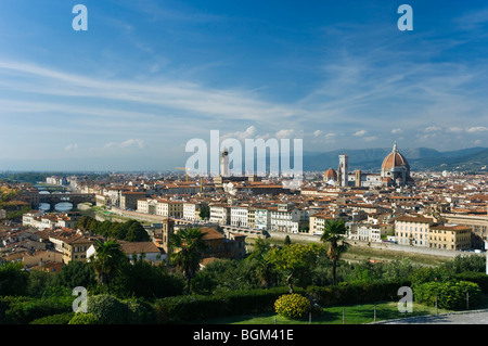 Vista panoramica della città, cattedrale, Firenze, Toscana, Italia, Europa Foto Stock