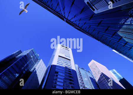 Edifici moderni di Shiodome, Tokyo. Shiodome Sio-site, Minato-ku, Tokyo, Giappone Foto Stock