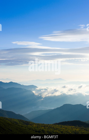 Vista panoramica da Mt. Norikura. Matsumoto Prefettura di Nagano in Giappone Foto Stock