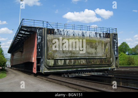 Il Ronquières piano inclinato è un canale belga piano inclinato sul Brussels-Charleroi Canal, Belgio Foto Stock