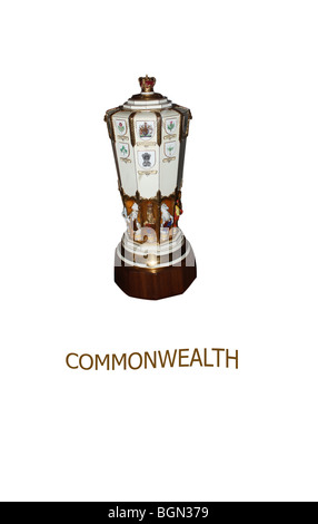 Commonwealth bicchiere posto nel museo nazionale di Delhi Foto Stock