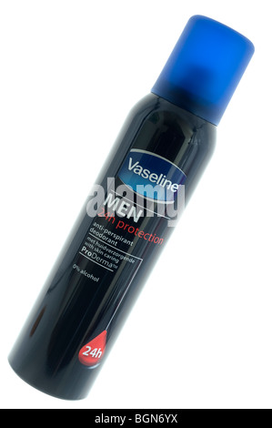 Nero può del Mens di alcool di vaselina gratuita anti perspirant deodorante spray Foto Stock