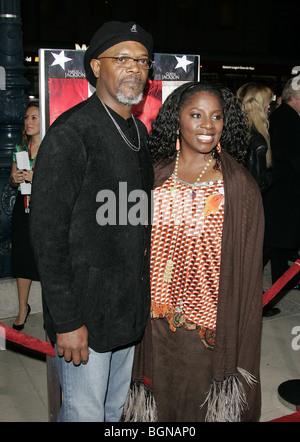 SAMUEL L. JACKSON LATANYA RICHARDSON HOME DI BRAVE PREMIERE MONDIALE BEVERLY HILLS LOS ANGELES STATI UNITI D'AMERICA 05 Dicembre 2006 Foto Stock