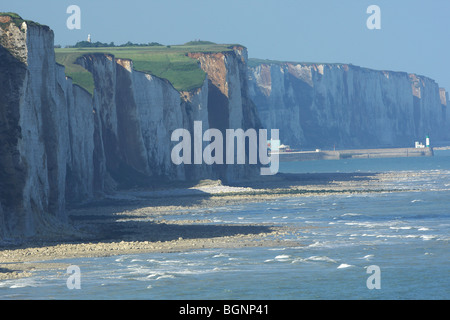 Bianche Scogliere in Ault, la baia della Somme, Francia Foto Stock