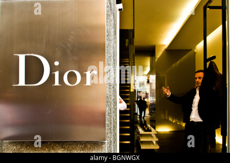 Dior, Via Montenapoleone, Via Montenapoleone, Milano, Italia Foto Stock