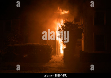 Domestico fire, Barnet, London, Regno Unito Foto Stock