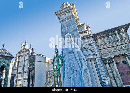 Statua nel cimitero di Recoleta, Buenos Aires, Argentina Foto Stock