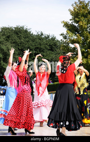Ballerini di flamenco, Texas State Fair, Dallas, Texas, Stati Uniti d'America Foto Stock