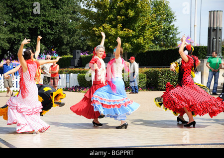 Ballerini di flamenco, Texas State Fair, Dallas, Texas, Stati Uniti d'America Foto Stock