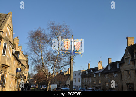 Stemma in Chipping Campden High Street, Gloucestershire, England, Regno Unito Foto Stock