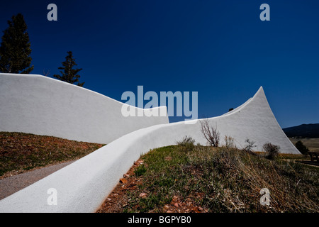 Costruzione della cappella al Vietnam Veterans Monumento Nazionale Angel Fire, Moreno Valley Nuovo Messico USA Foto Stock