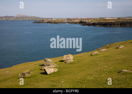 Porth Gwalch, Anglesey, Galles, passeggiata costiera Foto Stock